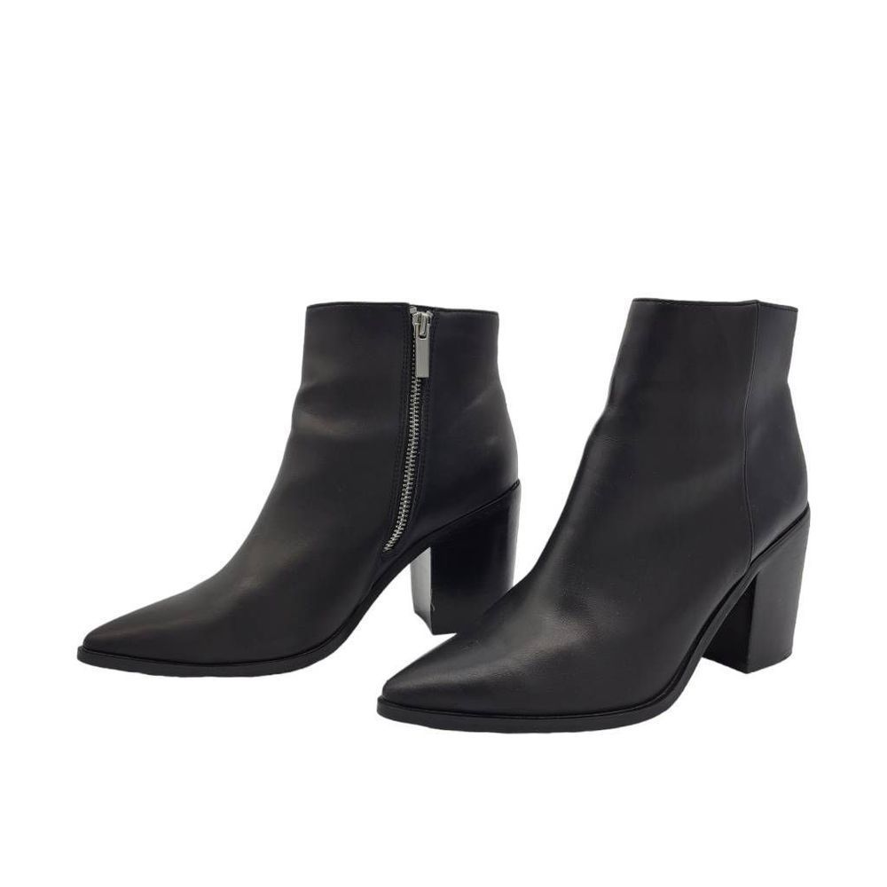 UO Urban Outfitters Black Faux Leather Ankle Boots